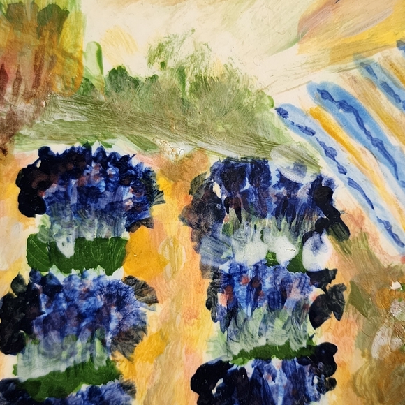 Beautiful Handmade Impressionist Cottage Country Scenery Ceramic Plate - Picture 6 of 11